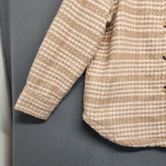 Jade Ivory 26 International Shacket Shirt Jacket Women Large Neutral Houndstooth - Picture 12 of 13